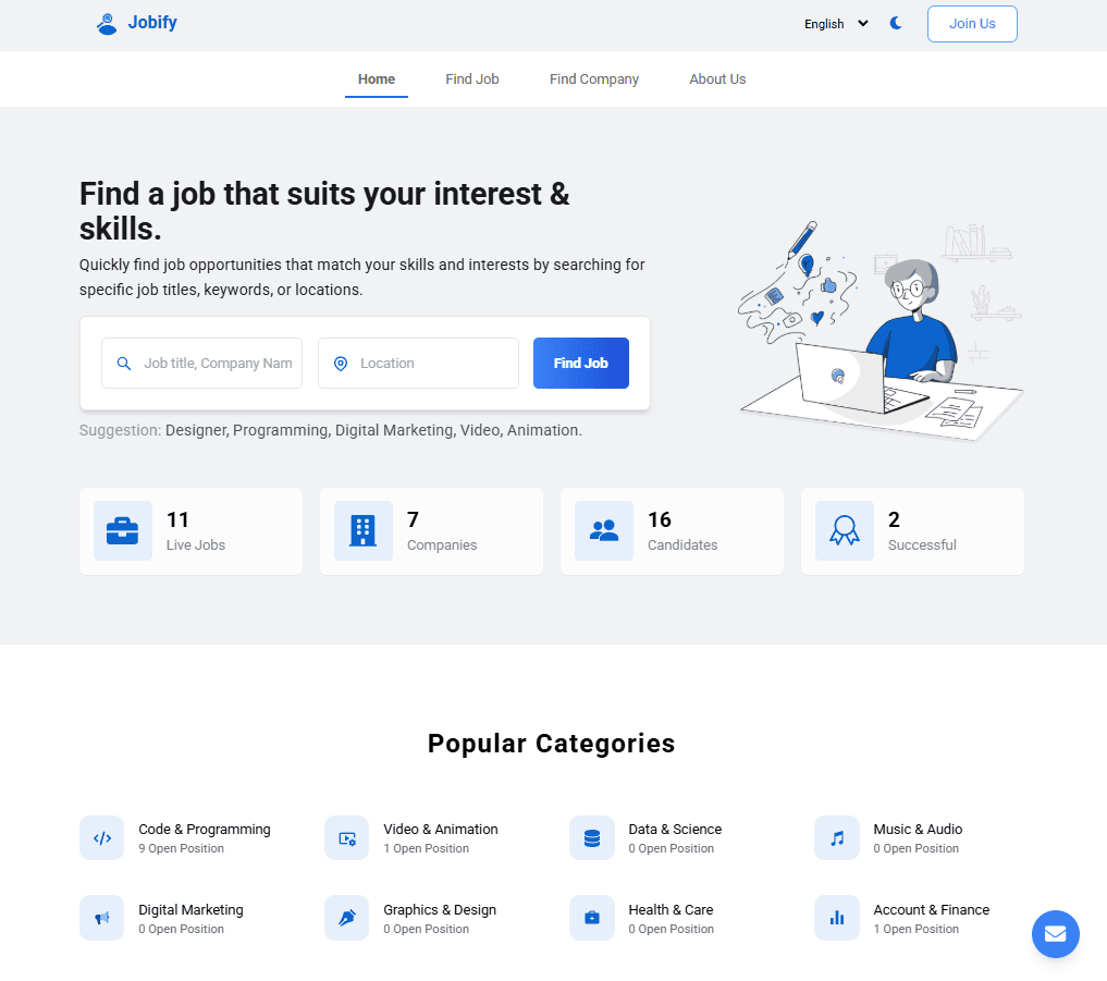 Jobify project showcase