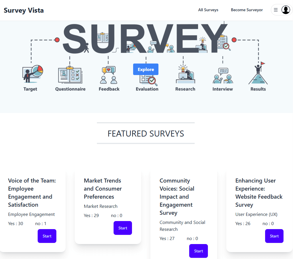 Survey Vista project showcase